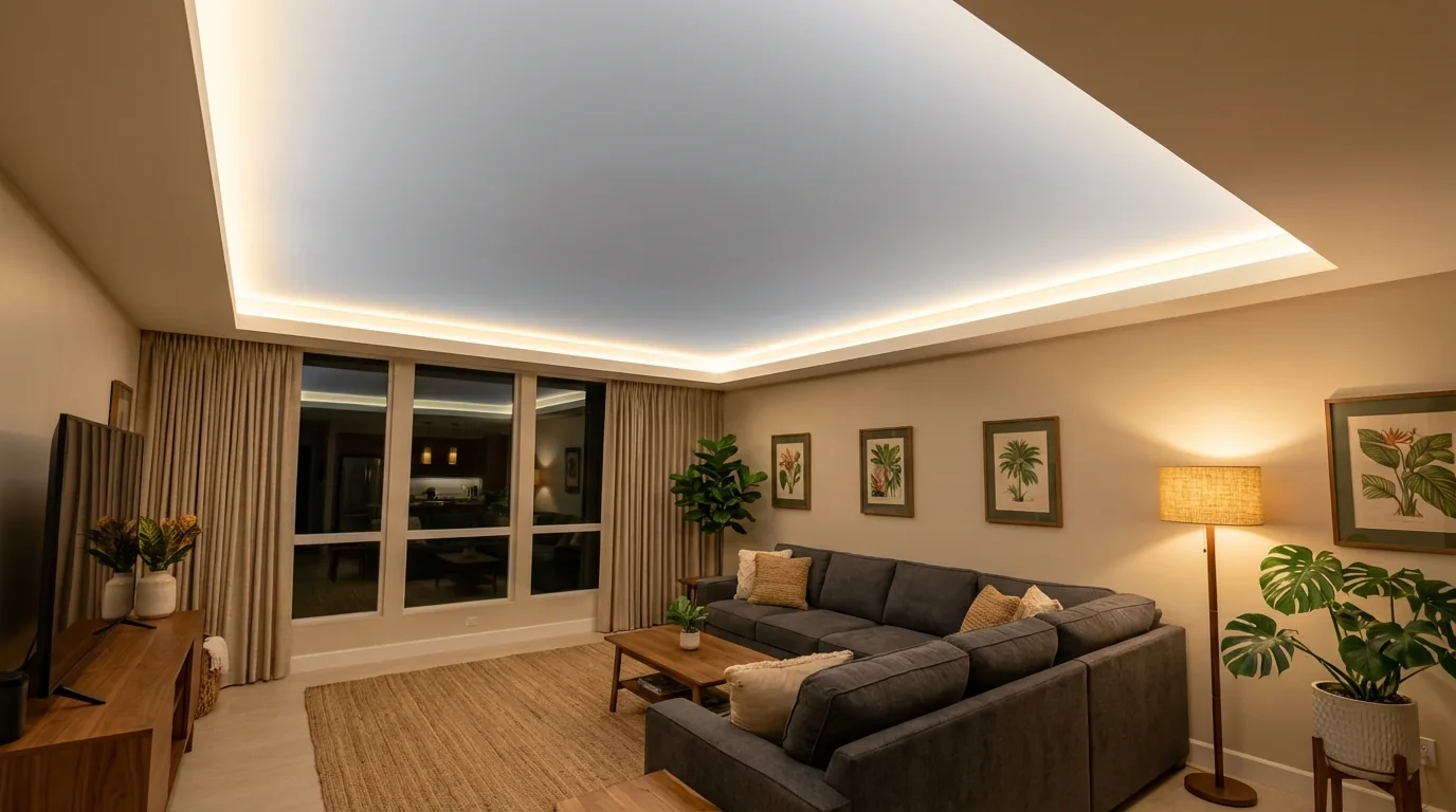 LED perimeter ceiling design